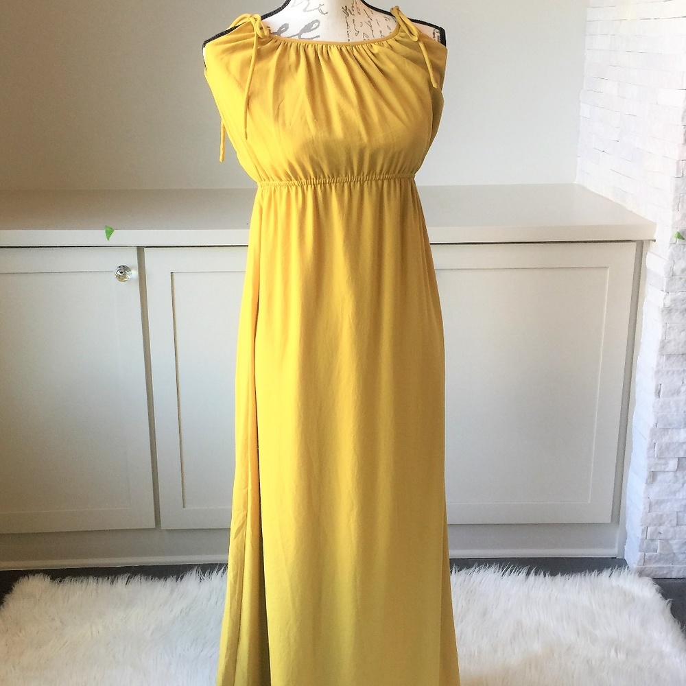 Theory Yellow Gold Tylie Maxi Dress